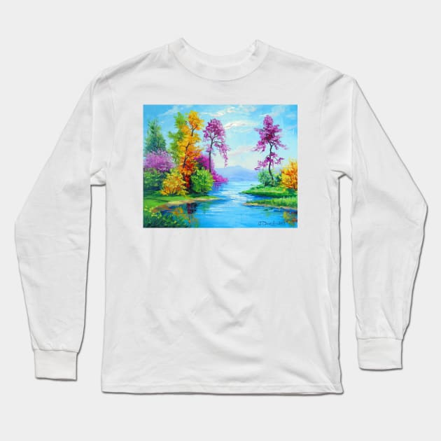 Bright nature Long Sleeve T-Shirt by OLHADARCHUKART